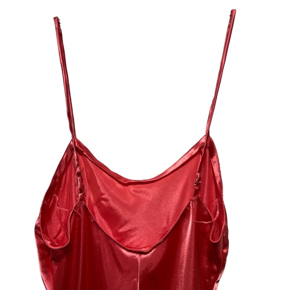 Vintage Y2K Secret Treasures Hot Pink Satin Nightgown Size Large - Picture 5 of 11